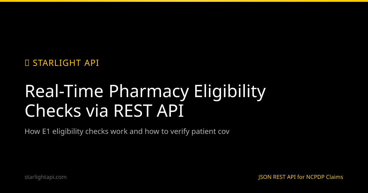 Pharmacy Eligibility Check API: Verify Patient Coverage in Real Time ...